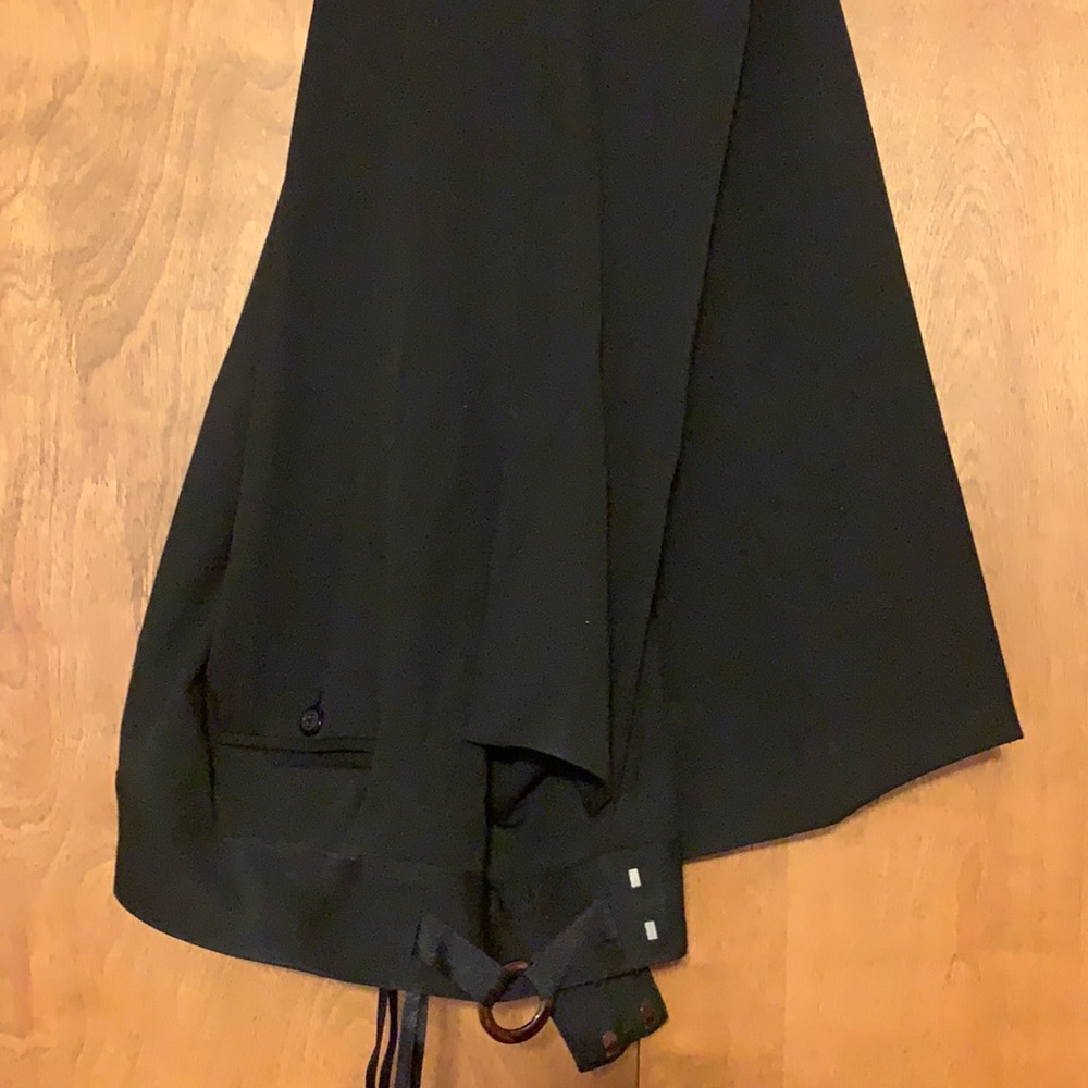 Black straight leg slacks